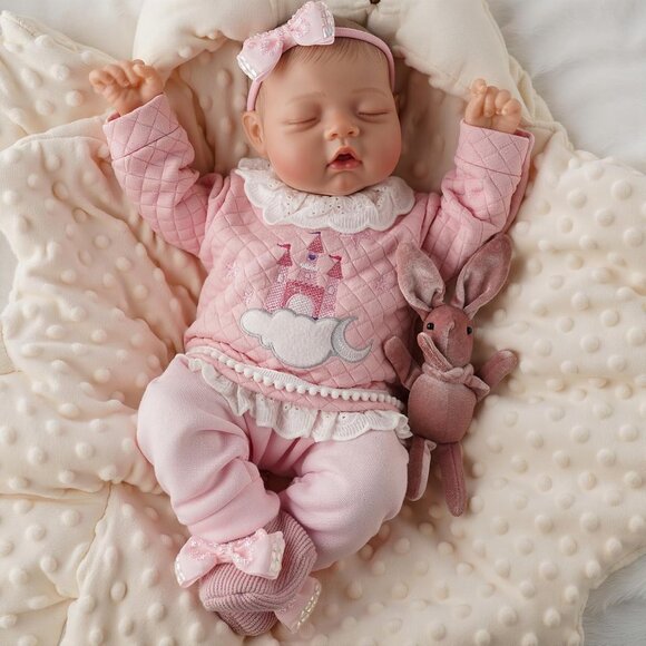 🆕17inch Full Body Vinyl Newborn Baby Dolls Poseable Limbs Sweet Smile Doll Girl - Picture 5 of 9